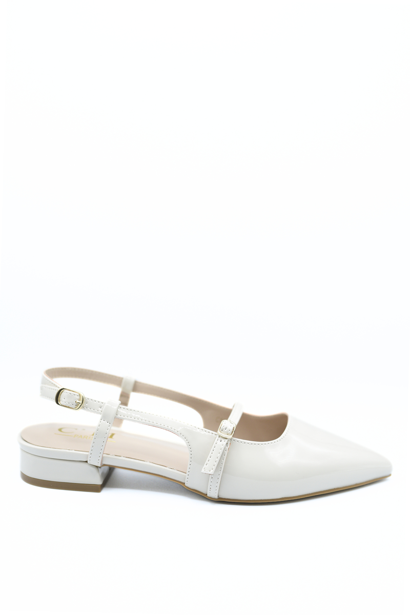 Slingback Pointed Closed Toe Low Heel Sandals