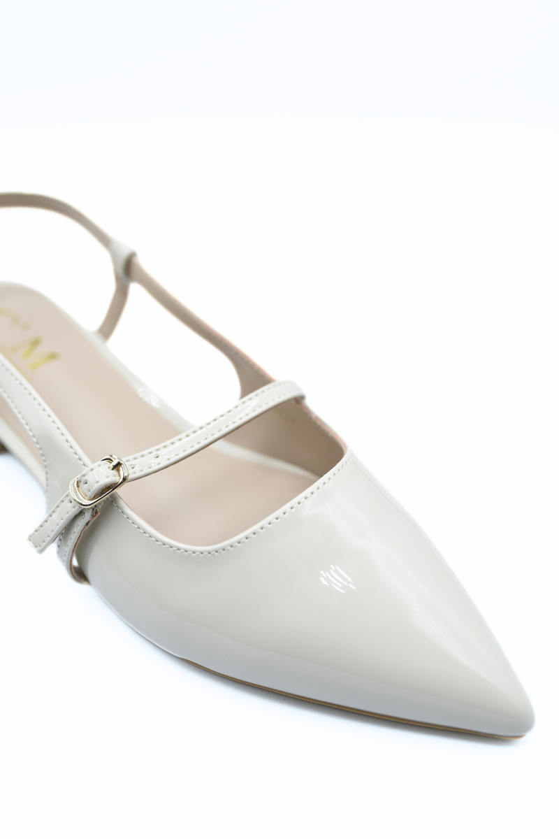 Slingback Pointed Closed Toe Low Heel Sandals