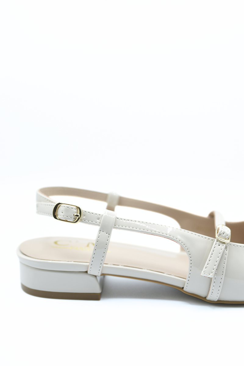 Slingback Pointed Closed Toe Low Heel Sandals