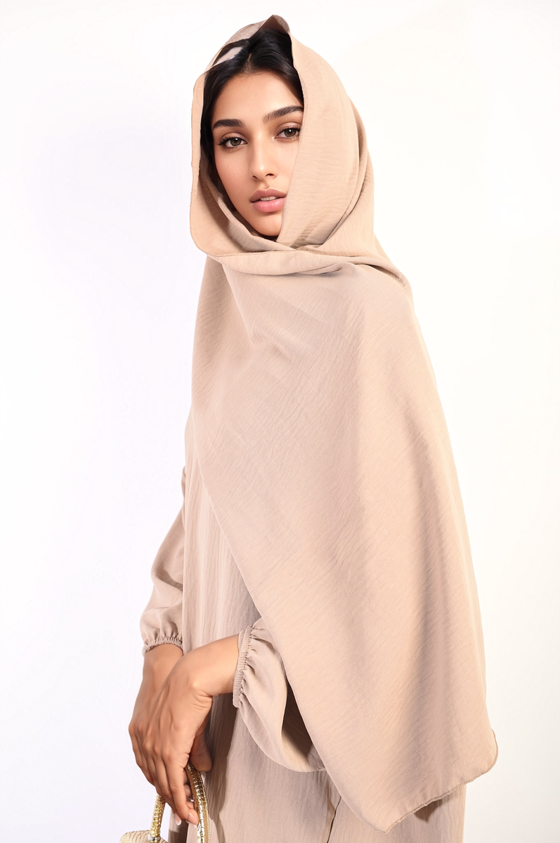 Long Sleeve Closed Abaya Maxi Dress