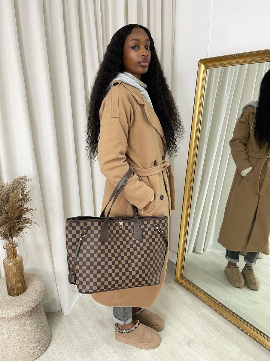 Belted Button Hooded Trench Coat