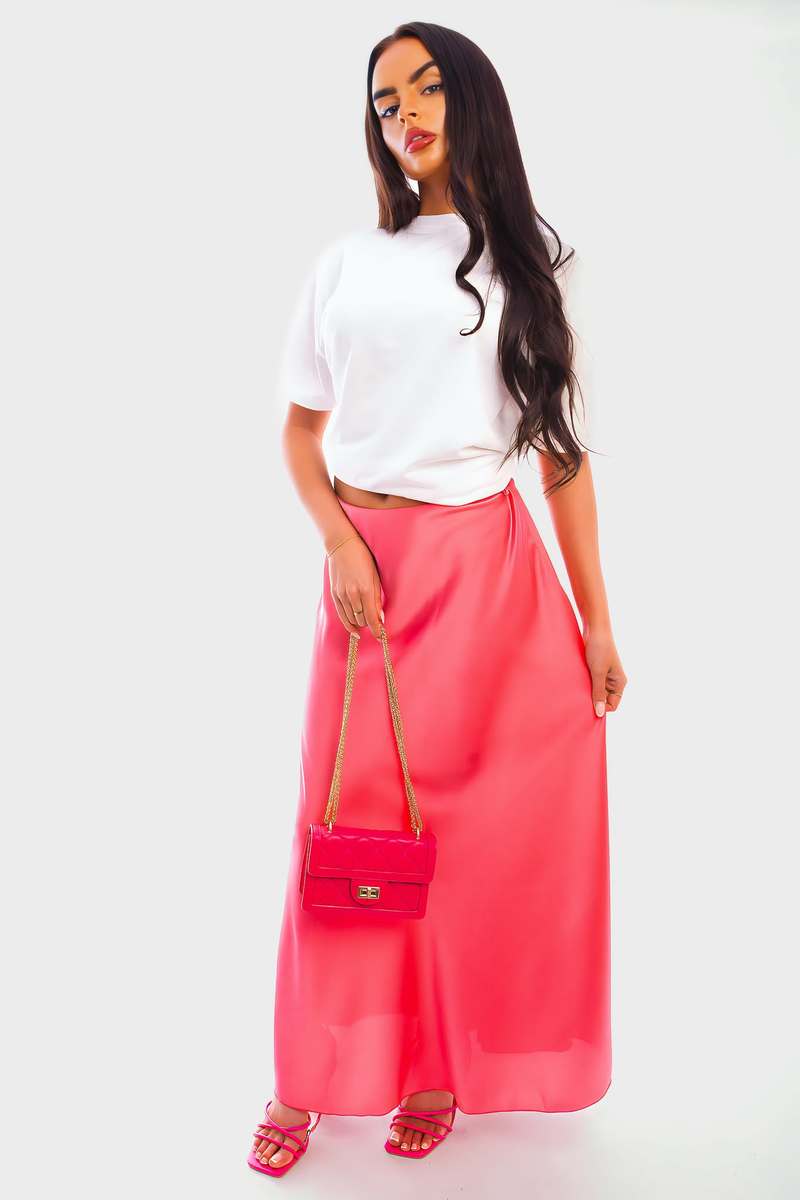 Lightweight High Waisted Maxi Skirt