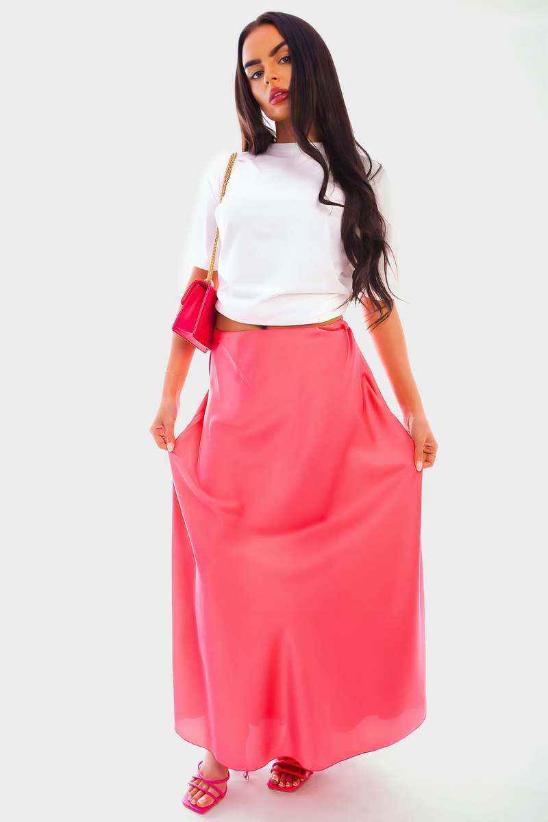 Lightweight High Waisted Maxi Skirt