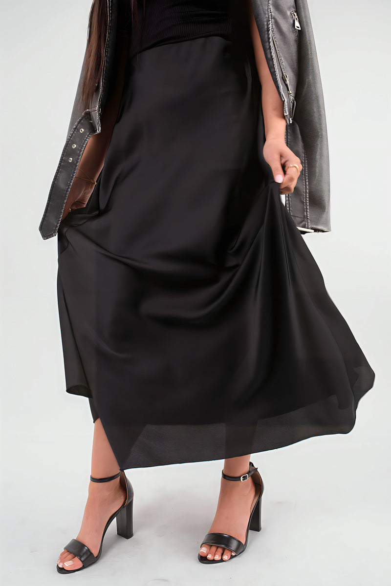 Lightweight High Waisted Maxi Skirt