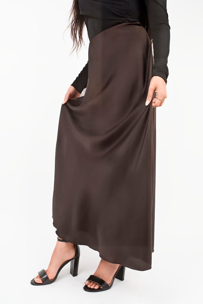 Lightweight High Waisted Maxi Skirt