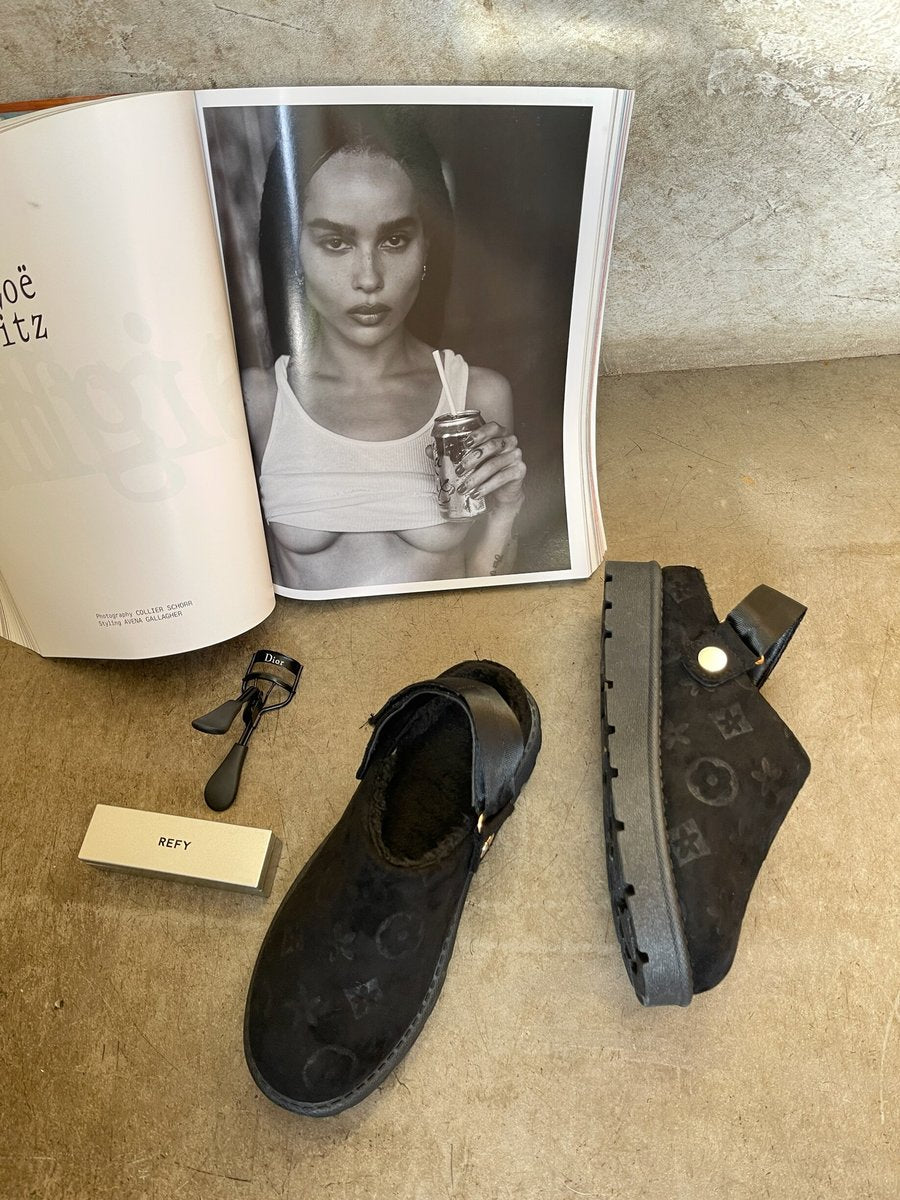 Printed Sling Back Platform Clogs