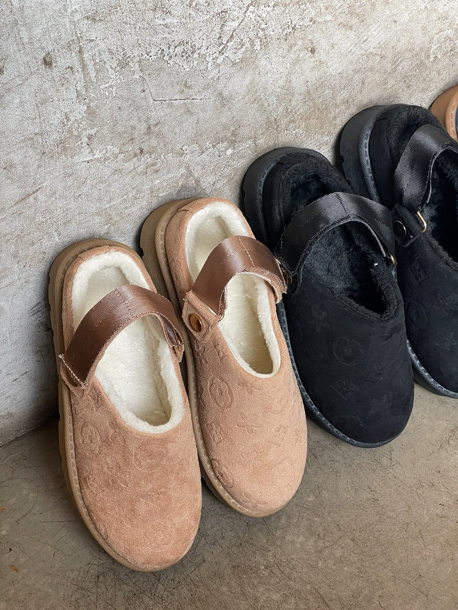 Printed Sling Back Platform Clogs