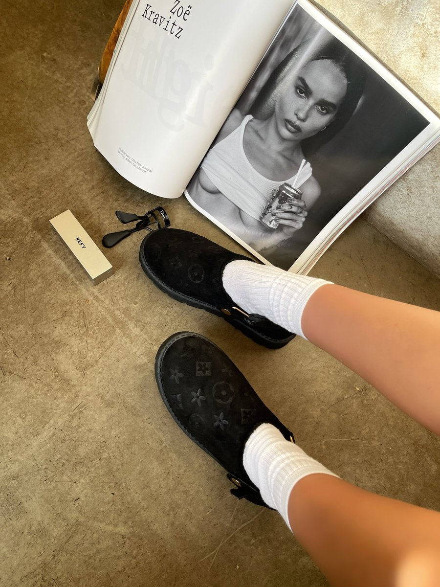 Printed Sling Back Platform Clogs