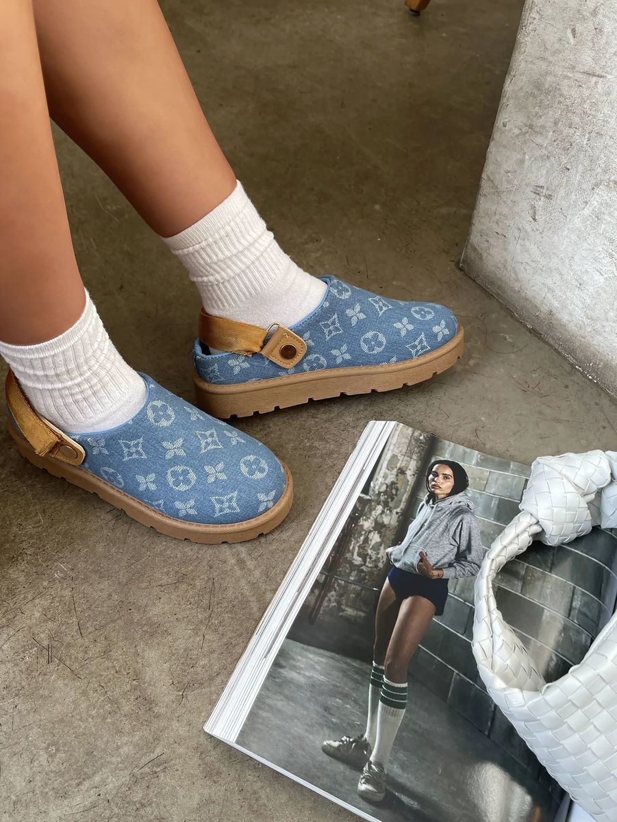 Printed Sling Back Platform Clogs