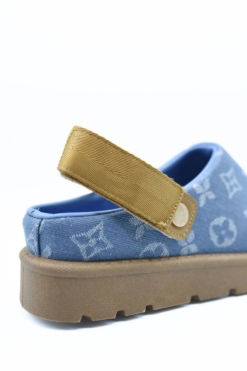 Printed Sling Back Platform Clogs