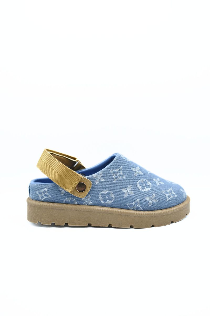 Printed Sling Back Platform Clogs