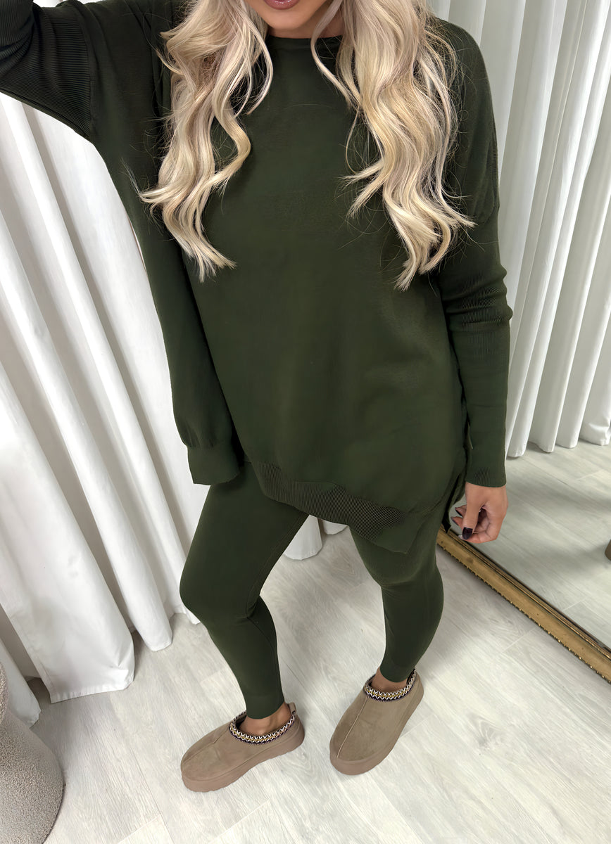 Oversized Long Sleeve Top and Leggings Co-ord Set
