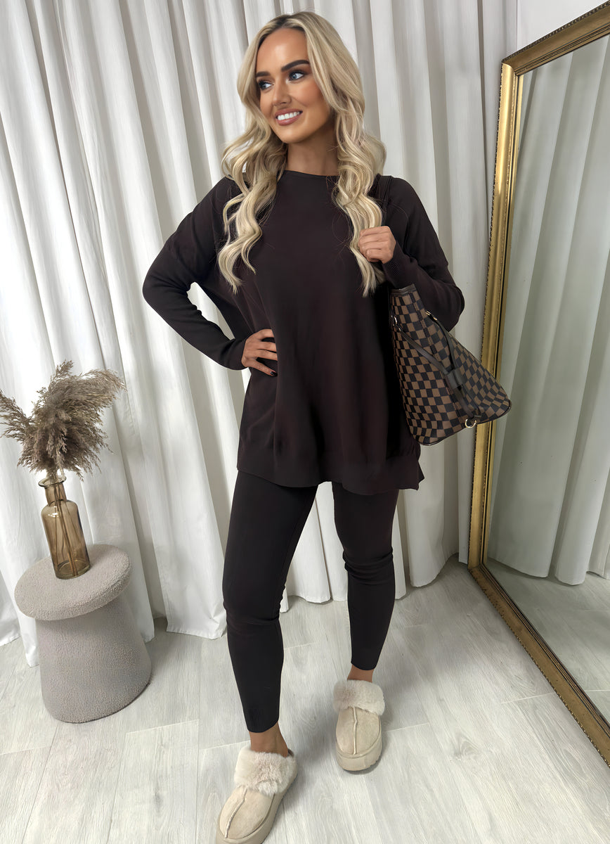 Oversized Long Sleeve Top and Leggings Co-ord Set