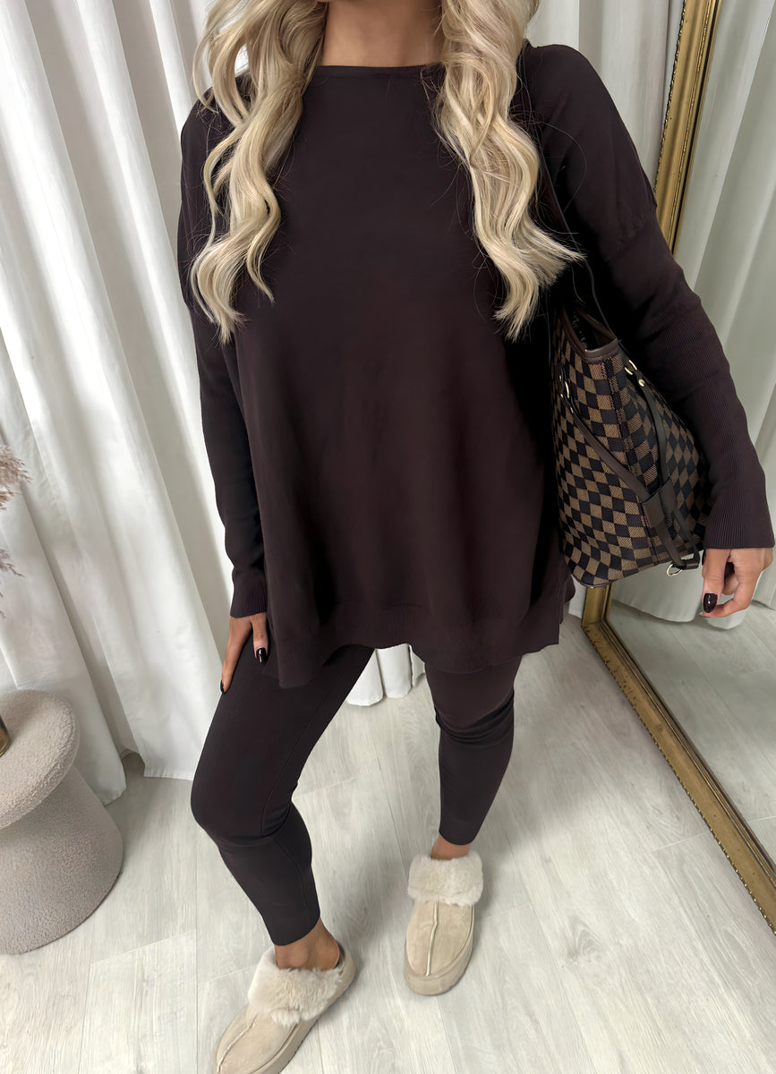 Oversized Long Sleeve Top and Leggings Co-ord Set