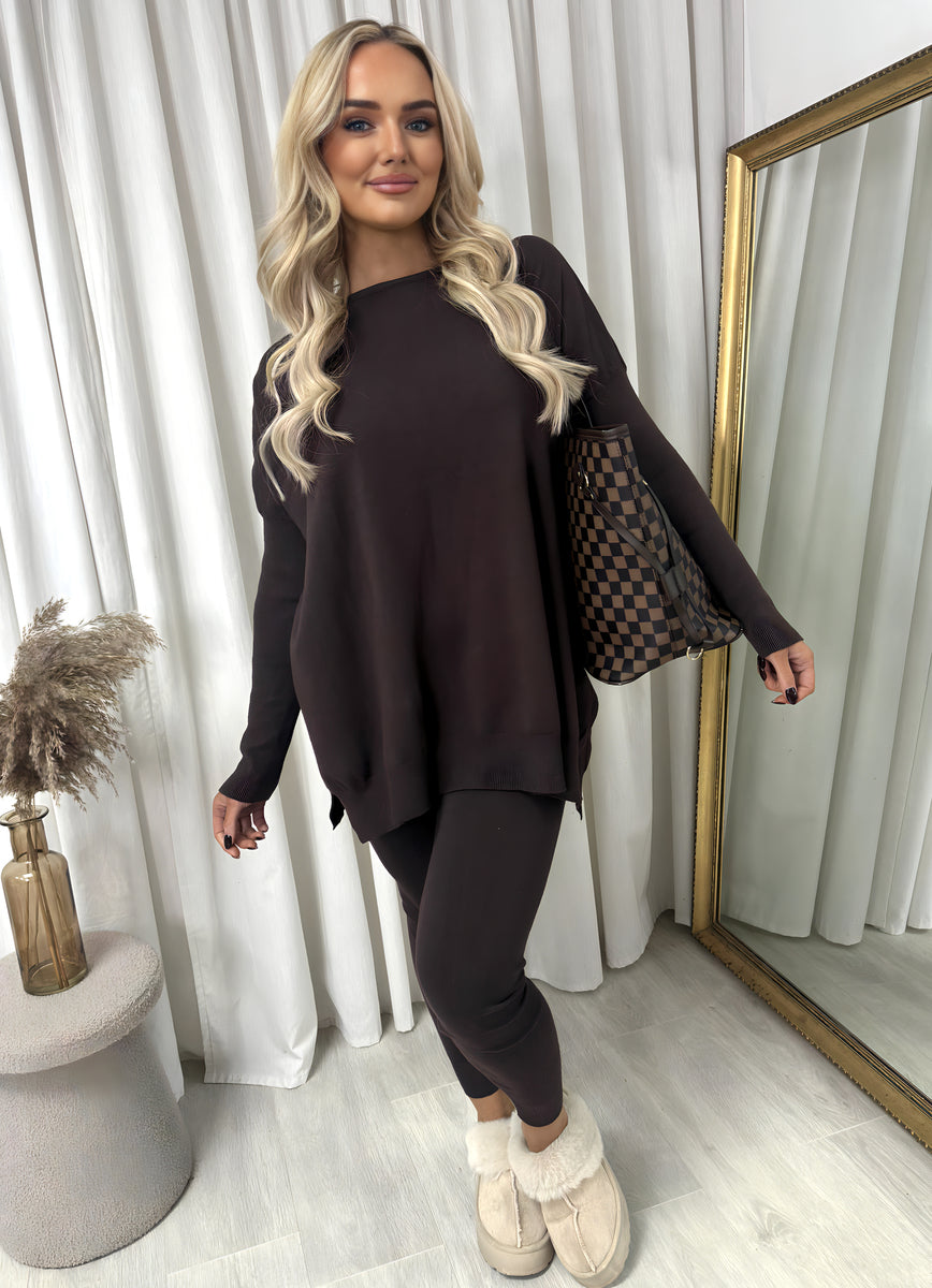 Oversized Long Sleeve Top and Leggings Co-ord Set