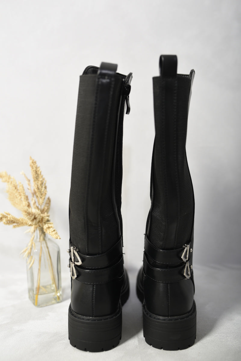 Double Buckle Kids Boots