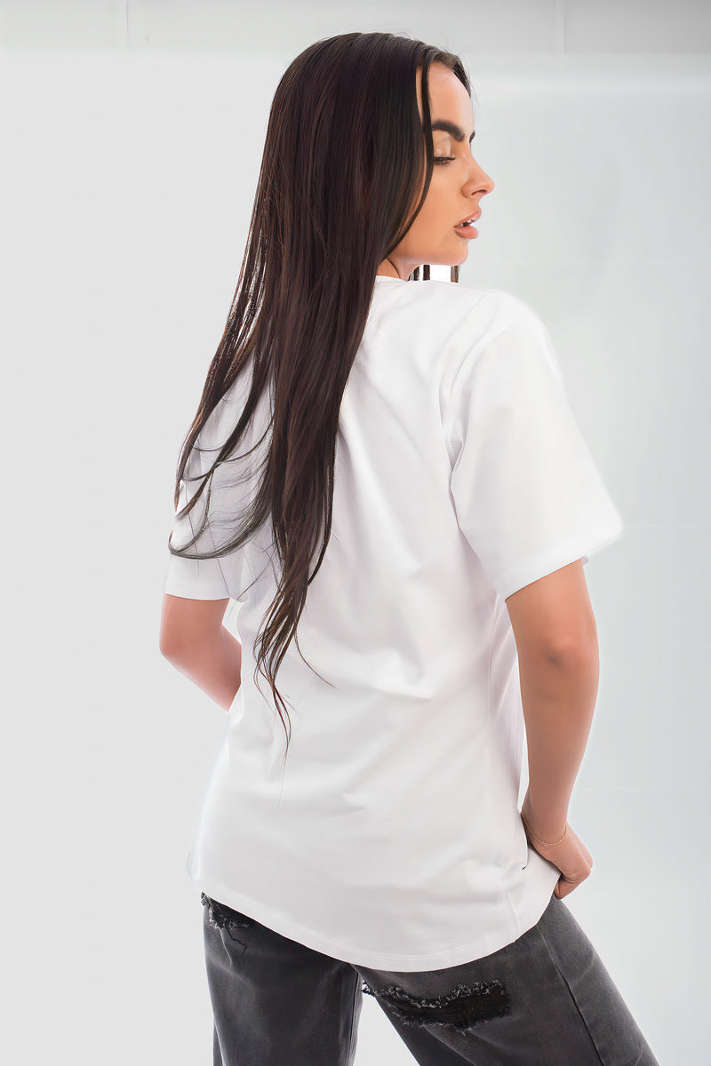 Coco Paris Slogan Short Sleeve Top