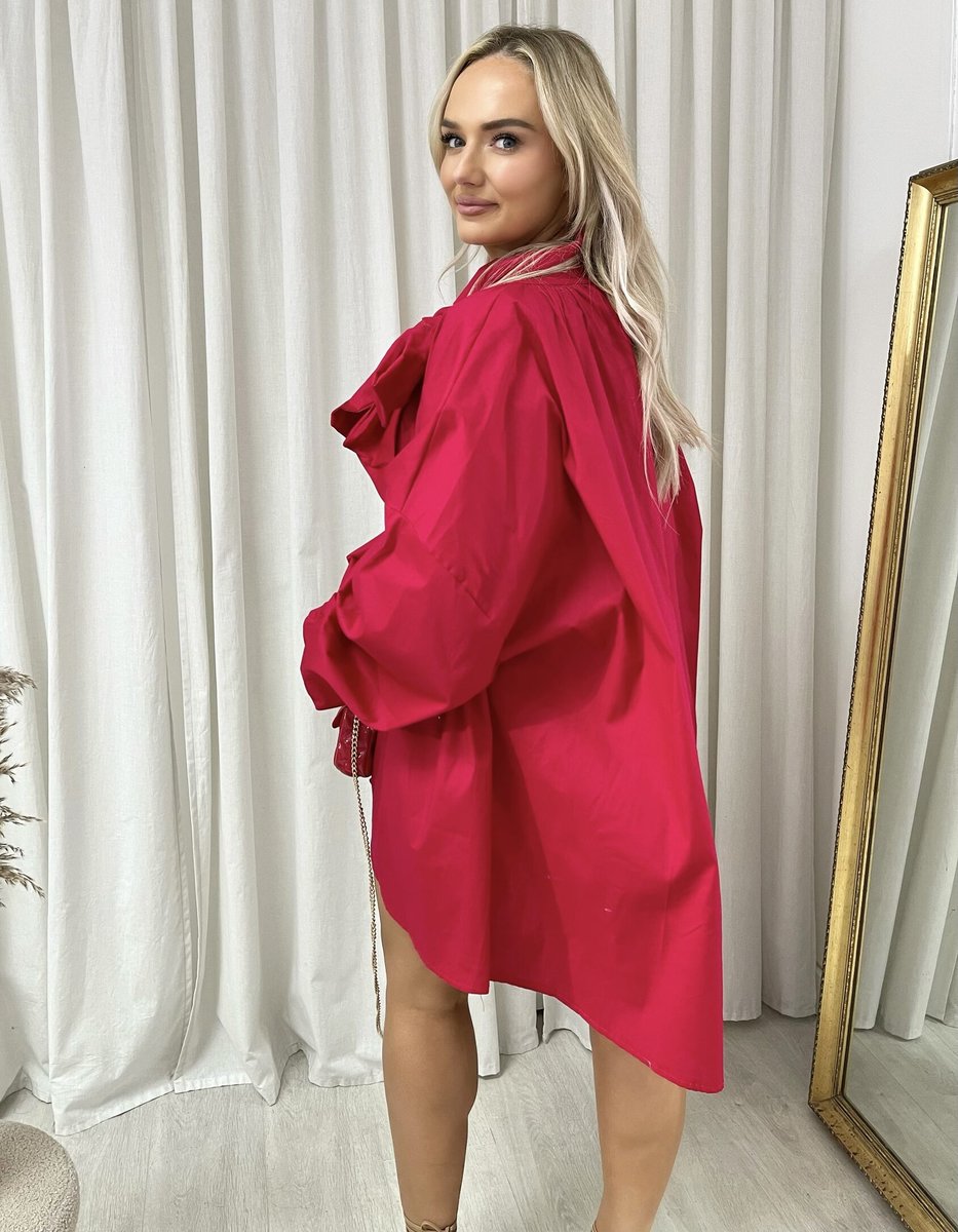 Oversized Tie-Neck Top