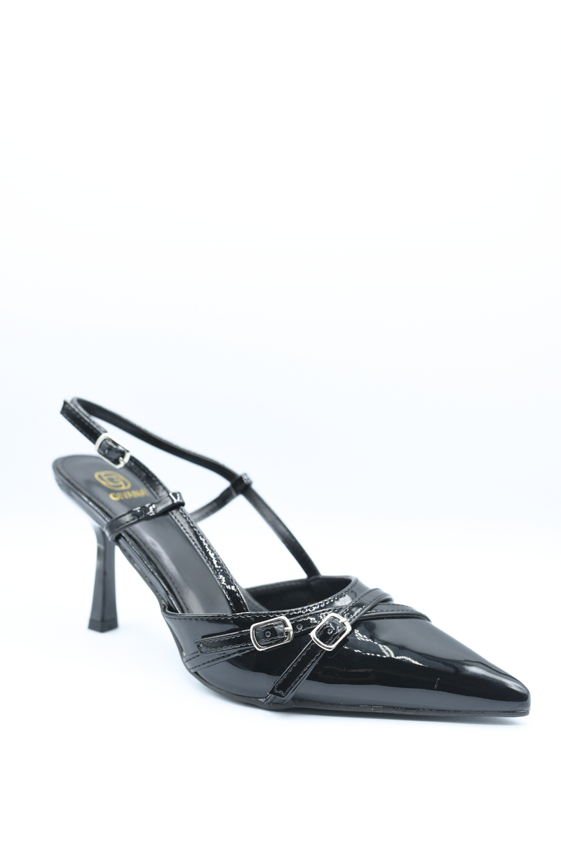 Slingback Strappy Buckle High Heels