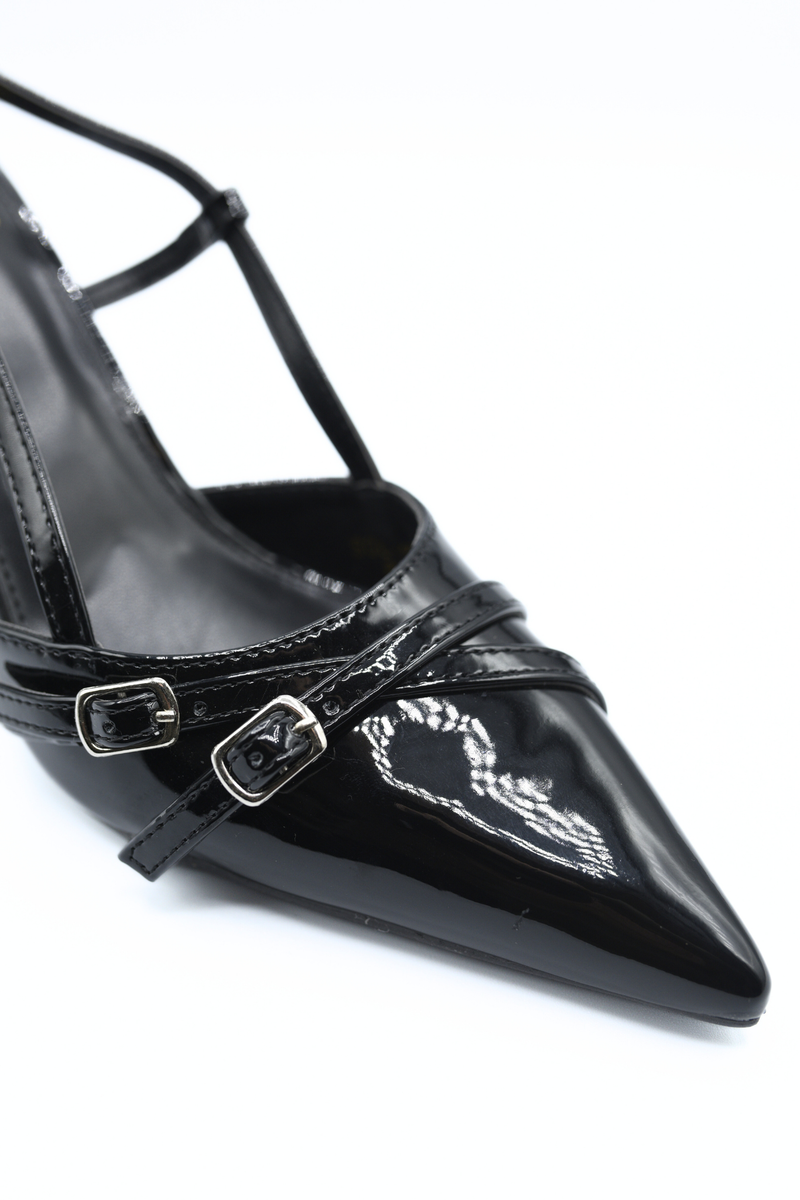 Slingback Strappy Buckle High Heels