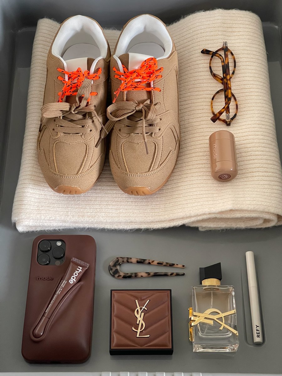 Double Contrast Lace Up Flat Trainers