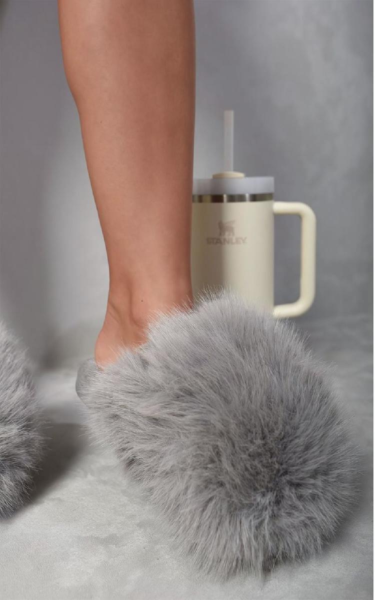 Fluffy Faux Fur Slippers
