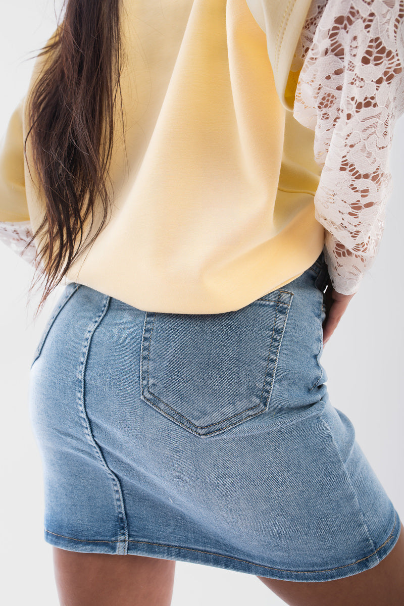 High Waisted Mini Skirt