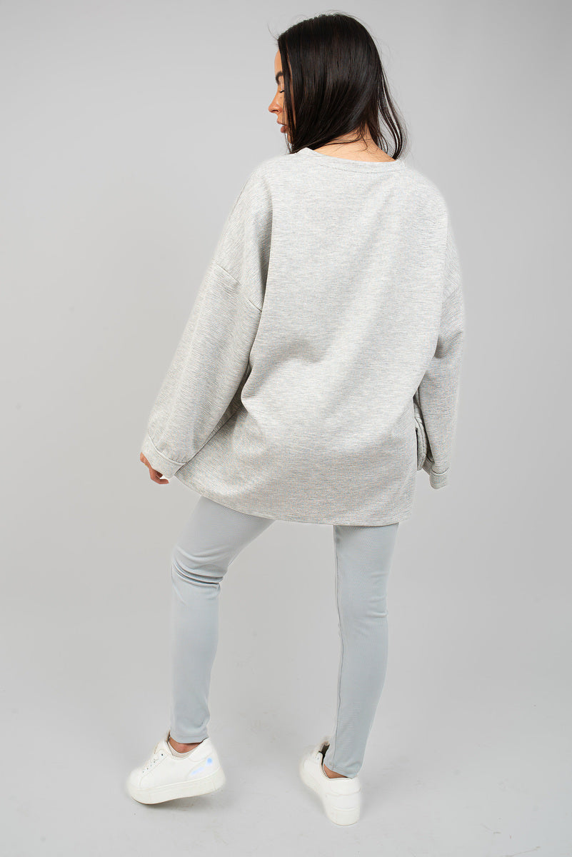 Oversized Long Sleeve Sweatshirt Top