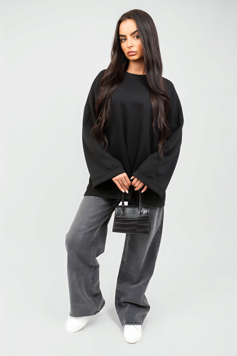 Oversized Long Sleeve Sweatshirt Top