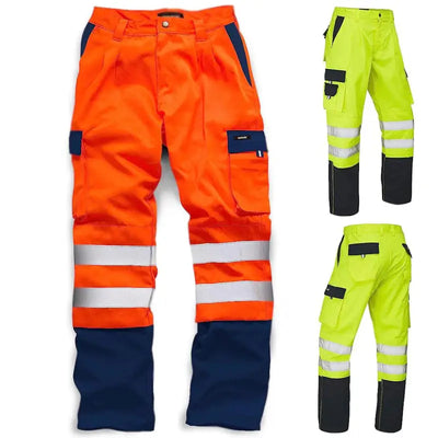 Mens Hi Vis Polycotton Safety Work Trousers - HV039 Elite Urban