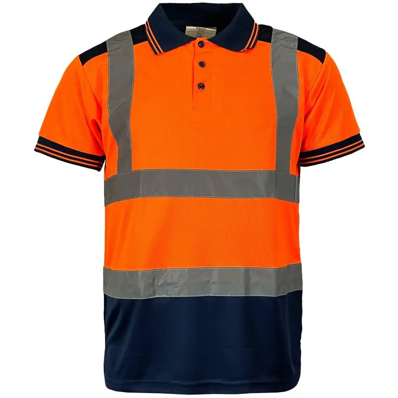 Mens Hi Vis Visibility Short Sleeved Polo Shirt - hv322 Elite Urban