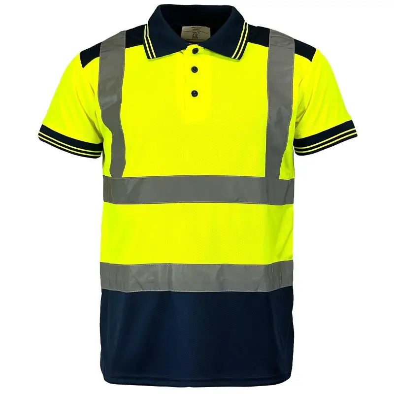 Mens Hi Vis Visibility Short Sleeved Polo Shirt - hv322 Elite Urban