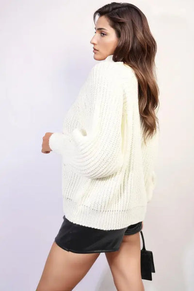 Oversized Chunky High Neck Knitted Jumper Elite Urban