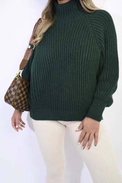 Oversized Chunky High Neck Knitted Jumper Elite Urban