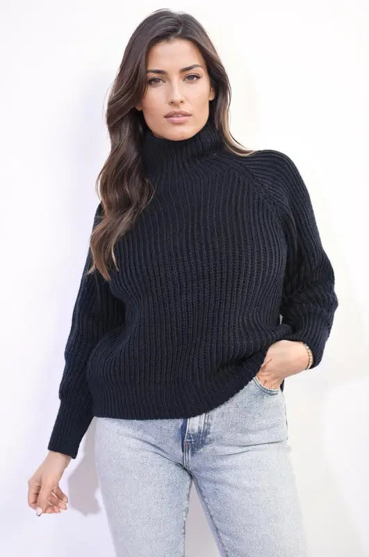 Oversized Chunky High Neck Knitted Jumper Elite Urban