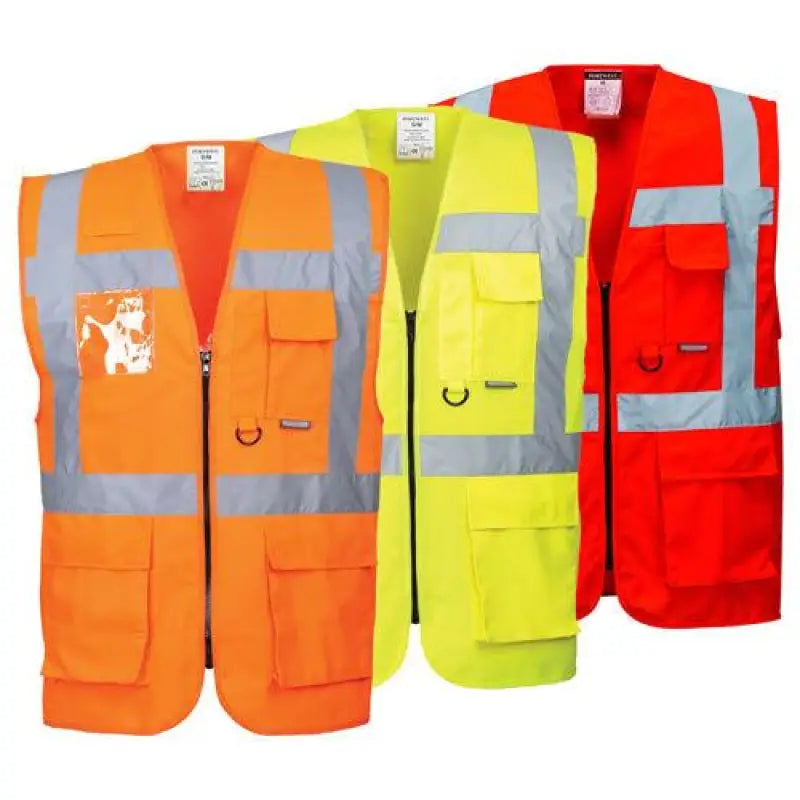 Portwest S476 Berlin Executive Hi Vis Zip Vest Elite Urban