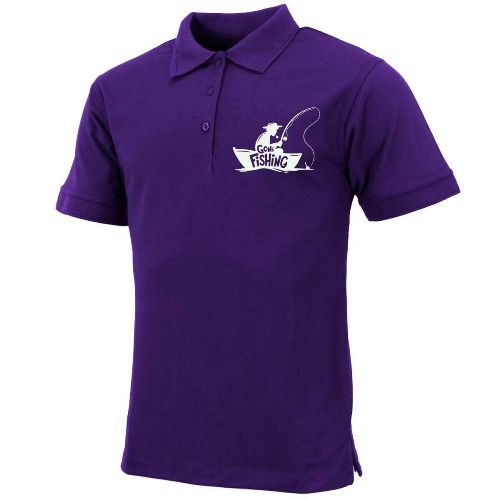 Mens "Gone Fishing" Polo Shirt by Ek Wholesale
