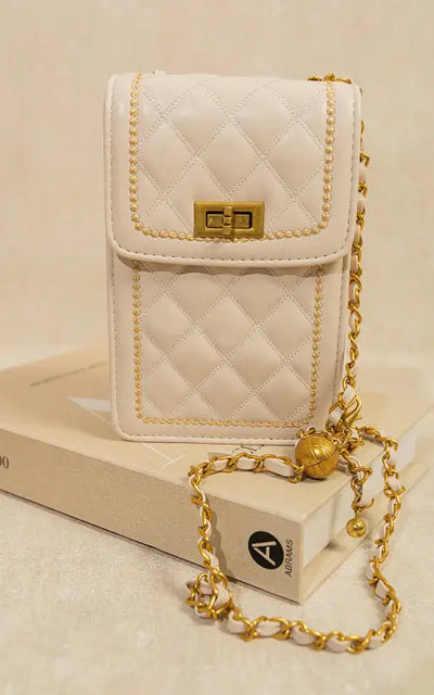 Quilted Crossbody Chain Shoulder Mini Bag - Elite Urban