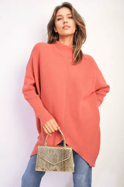 Turtle Neck Longline Knitted Jumper Elite Urban