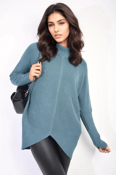 Turtle Neck Longline Knitted Jumper Elite Urban