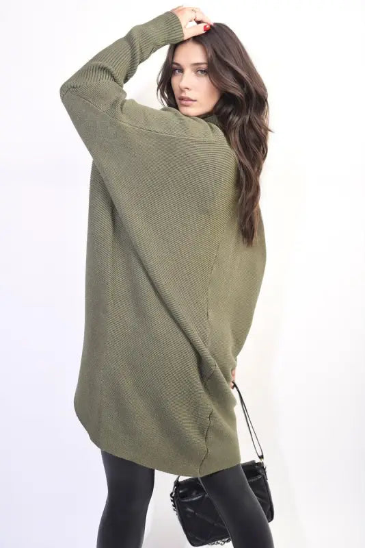 Turtle Neck Longline Knitted Jumper Elite Urban