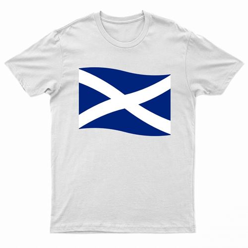 Adults Scotland Printed Scottish Flag T-Shirt by Ek Wholesale
