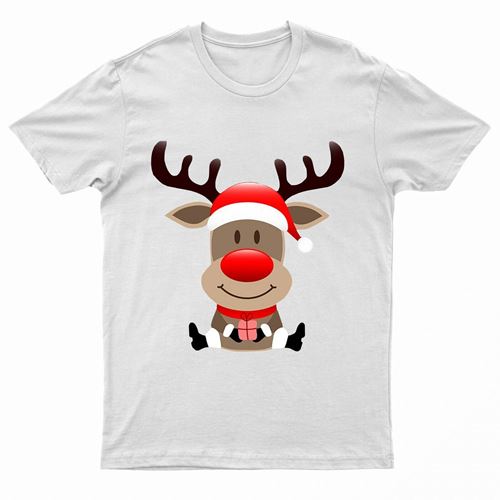 Adults XMS2 "Sitting Reindeer" T-Shirt by Ek Wholesale